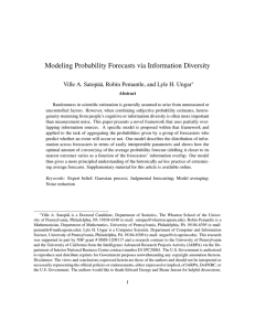 Modeling Probability Forecasts via Information Diversity