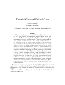 Financial Crises and Political Crises