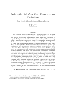 Reviving the Limit Cycle View of Macroeconomic Fluctuations Paul Beaudry , Dana Galizia