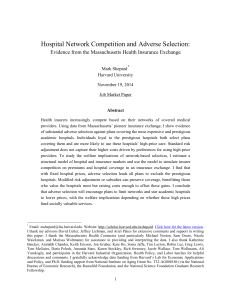 Hospital Network Competition and Adverse Selection: Mark Shepard