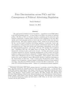 Price Discrimination across PACs and the Consequences of Political Advertising Regulation