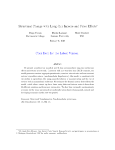Structural Change with Long-Run Income and Price Effects ∗ Diego Comin