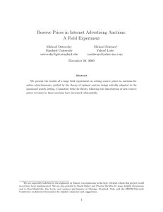 Reserve Prices in Internet Advertising Auctions: A Field Experiment