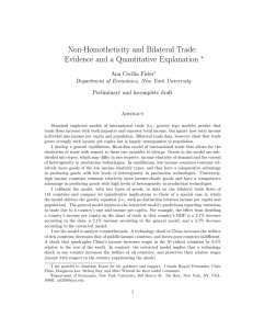 Non-Homotheticity and Bilateral Trade: Evidence and a Quantitative Explanation ∗