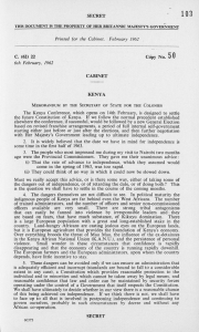 Printed for the Cabinet. February 1962 6th February, 1962 C. (62) 22 CABINET