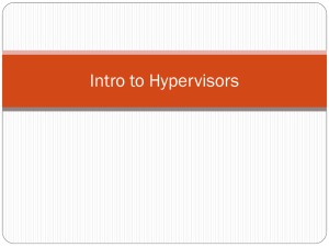 Intro to Hypervisors
