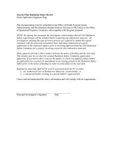 Just-In-Time Radiation Safety Review Grant Application Signature Page