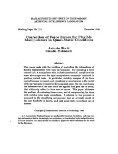 Correction  of Force  Errors  for  Flexible