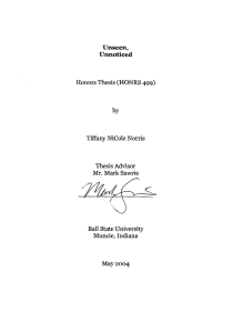 Unseen, Unnoticed Honors Thesis (HONRS 499) by