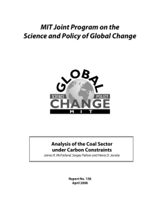 MIT Joint Program on the Science and Policy of Global Change