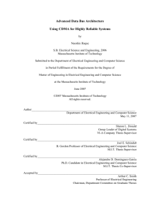 Advanced Data Bus Architecture  Using CDMA for Highly Reliable Systems