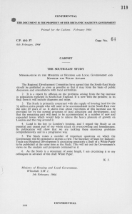 Printed for the Cabinet. February 1964 6th February, 1964 37