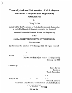 Thermally-induced  Deformation  of Multi-layered Formulations by