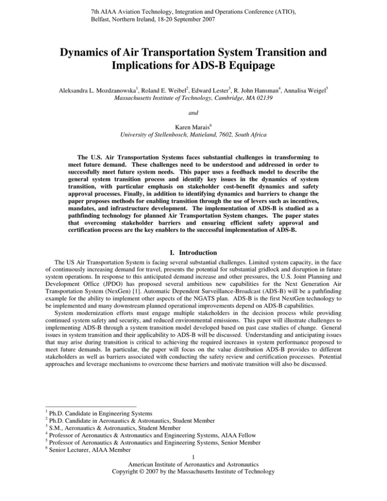 7th AIAA Aviation Technology, Integration and Operations Conference (ATIO),