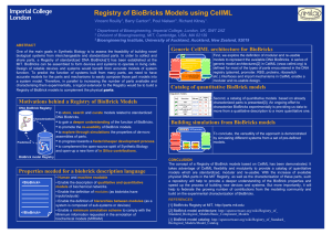 Registry of BioBricks Models using CellML