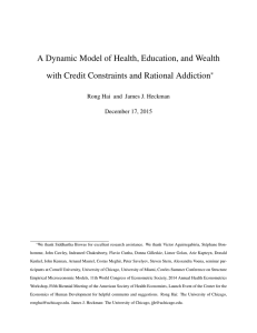 A Dynamic Model of Health, Education, and Wealth ∗