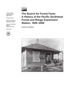 The Search for Forest Facts: A History of the Pacific Southwest