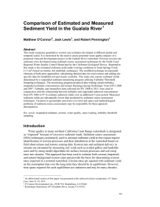 Comparison of Estimated and Measured Sediment Yield in the Gualala River