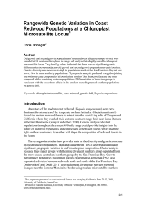 Rangewide Genetic Variation in Coast Redwood Populations at a Chloroplast Microsatellite Locus