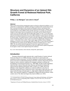 Structure and Dynamics of an Upland Old- California Phillip J. van Mantgem