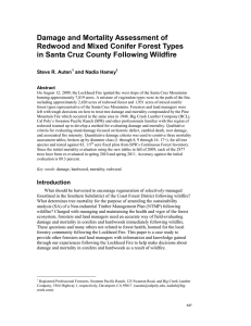 Damage and Mortality Assessment of Redwood and Mixed Conifer Forest Types