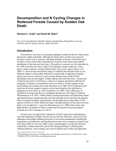 Decomposition and N Cycling Changes in Death Introduction