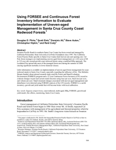 Using FORSEE and Continuous Forest Inventory Information to Evaluate Implementation of Uneven-aged