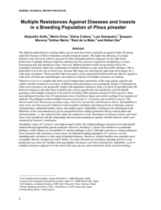 Multiple Resistances Against Diseases and Insects Pinus pinaster  Alejandro Solla,