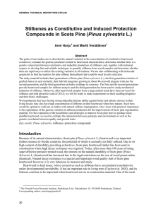 Stilbenes as Constitutive and Induced Protection Pinus sylvestris Anni Harju