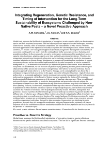 Integrating Regeneration, Genetic Resistance, and Timing of Intervention for the Long-Term