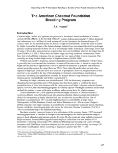 The American Chestnut Foundation Breeding Program Introduction