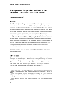 Management Adaptation to Fires in the Wildland-Urban Risk Areas in Spain