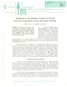 Variations  in  the  Moisture  Content ... Fuel  Size  Components  of  Live ...