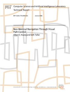 Non-Metrical Navigation Through Visual Path Control Computer Science and Artificial Intelligence Laboratory
