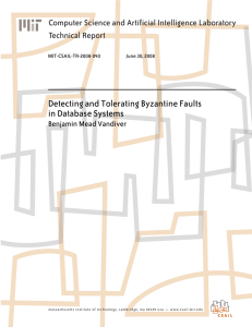 Detecting and Tolerating Byzantine Faults in Database Systems Technical Report