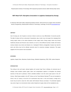 WiFi Meet FuFi: Disruptive Innovation in Logistics Catalysed by Energy