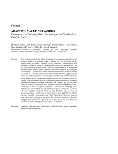 Chapter 1 ADAPTIVE VALUE NETWORKS Catalytic Drivers