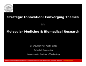Strategic Innovation: Converging Themes in Molecular Medicine &amp; Biomedical Research