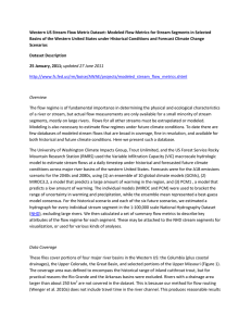 Western US Stream Flow Metric Dataset: Modeled Flow Metrics for... Basins of the Western United States under Historical Conditions and...