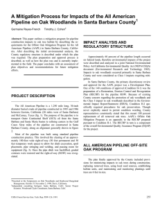 A Mitigation Process for Impacts of the All American