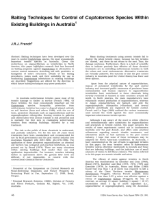 Coptotermes Existing Buildings in Australia J.R.J. French 1