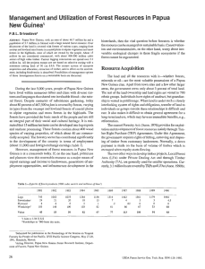 Management and Utilization of Forest Resources in Papua New Guinea1 P.B.L. Srivastava2