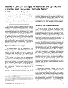 Impacts of Land Use Changes on Recreation and Open Space 1