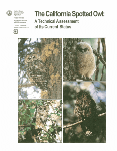 The California Spotted Owl: Technical