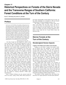 Historical Perspectives on Forests of the Sierra Nevada