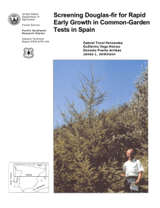 Screening Douglas-fir for Rapid Early Growth in Common-Garden Tests in Spain