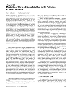 Mortality of Marbled Murrelets Due to Oil Pollution in North America