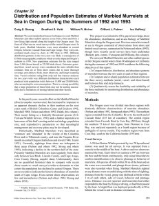 Distribution and Population Estimates of Marbled Murrelets at