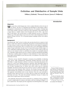 Definition  an&lt; Distribution  of  Sample. Units jl Introduction