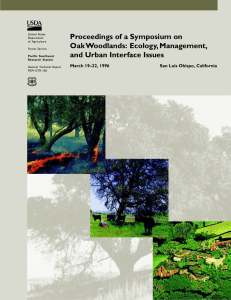 Proceedings of a Symposium on Oak Woodlands:␣ Ecology,  Management,
